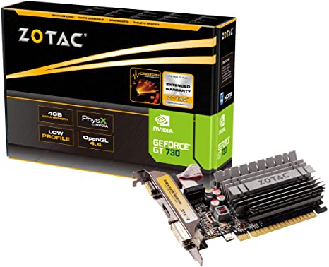 ZOTAC GeForce GT 730 Zone Edition 4GB DDR3 PCI Express 2.0 x16 (x8 lanes) Graphics Card (ZT-71115-20L)