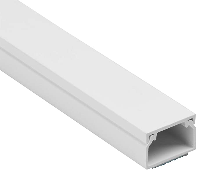 D-Line 1D2516W Square Trunking, 25x16mm 1-meter Length, White