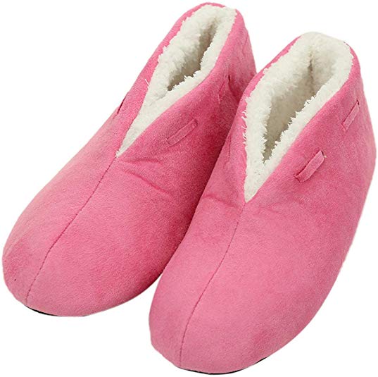 Forfoot Women's Slippers Winter Warm Plush Non Slip Slip on Indoor Boots House Shoes