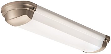 Lithonia Lighting FMLLBHL 24IN 30K 80CRI BN Lindbergh Linear LED Flush Mount, 3000K, 24-Inch, Brushed Nickel