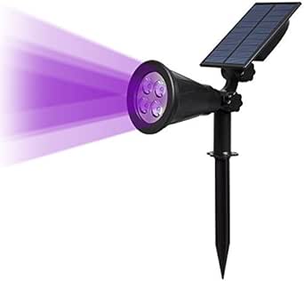 T-SUN Solar Spotlights, 4 LED Solar Waterproof Outdoor Landscape Lights, Auto-on/Auto-Off by Day, 180 Angle Adjustable for Tree, Patio, Yard, Garden, Driveway, Stairs, Pool Area(Purple-1Pack)