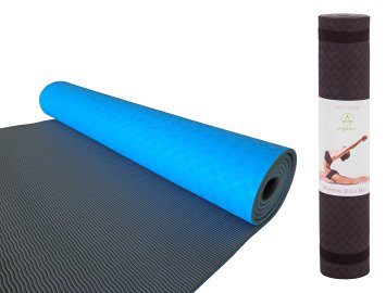 Yogalov Eco Friendly TPE Yoga Mat - 6mm 1/4 Inch Thick Non-Slip High-Density Non-Toxic Yoga Mat for Fitness Pilates and Workouts