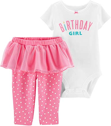 Carter's Baby Girl's 2-Piece Birthday Girl Tee and Pants Set