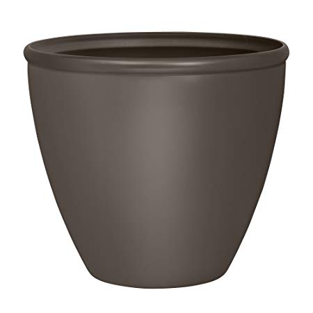 Suncast 1606b4 High Density Resin Decorated Planter, 16", Bronze