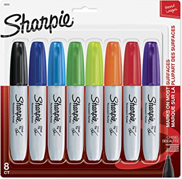 Sharpie Permanent Markers | Chisel Tip Markers, Assorted Colors