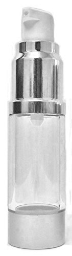 JUVITUS Airless Pump Bottle Refillable Travel Container - 0.5 fl oz