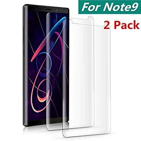 [2 Pack] hairbowsales Compatible Samsung Galaxy Note 9 Screen Protector,[Bubble-Free] [HD Clear] [3D Curved Edge] [9H Hardness] [Anti-Scratch] Tempered Glass Screen Protector Compatible Galaxy Note 9