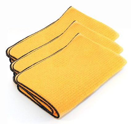 3 Pack Cobra Guzzler HD Waffle Weave Drying Towels, 16 x 24 inches
