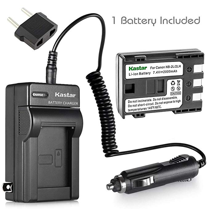 Kastar NB-2L NB-2LH Battery and Charger Kit Replacement for Canon VIXIA HF R10, VIXIA HF R11, VIXIA HF R100, VIXIA HV20, VIXIA HV30, VIXIA HV40, LEGRIA HF R16, LEGRIA HF R18, LEGRIA HF R106 Camera