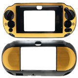 For PlayStation PS VITA 2000 Slim PCH-2000 Slim Only Hybrid Brushed Aluminum Metal Plated Crystal Case Cover  Screen Protector