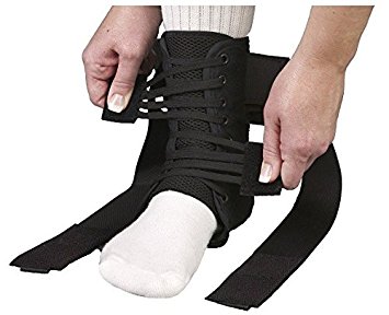 Speed Lacer Ankle Brace Stabilizer / Support, Black (Large)