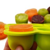 Silicone Baby Food Freezer Tray with Clip-On Lid Makes 9 X 2 Oz Cubes BPA Free FREE 31 Page EBook with 25 Homemade Baby Food Recipes Lifetime Guarantee