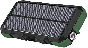 Hiluckey Solar Charger 26800mAh 18W PD USB C Portable Charger with QC 3.0 Waterproof External Battery Pack for iPhone 11, Samsung S10, Huawei, MacBook