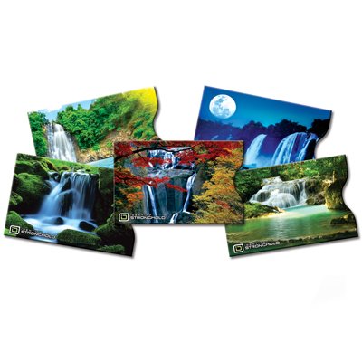 Identity Stronghold Designer Sleeves - Waterfall Collection - 5 Credit/Debit Card Sleeves