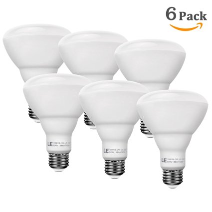 LE 15W Dimmable BR30 E26 LED Bulbs, 75W Incandescent Equivalent, LED Recessed Can Lights, 1100lm, Daylight White, 5000K, 110° Beam, E26 Base, LED Light Bulbs, LED Flood Light Bulb, Pack of 6 Units