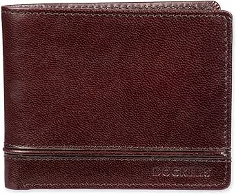 Dockers Men's Extra Capacity Bifold Wallet with ID Window and Multiple Card Slots