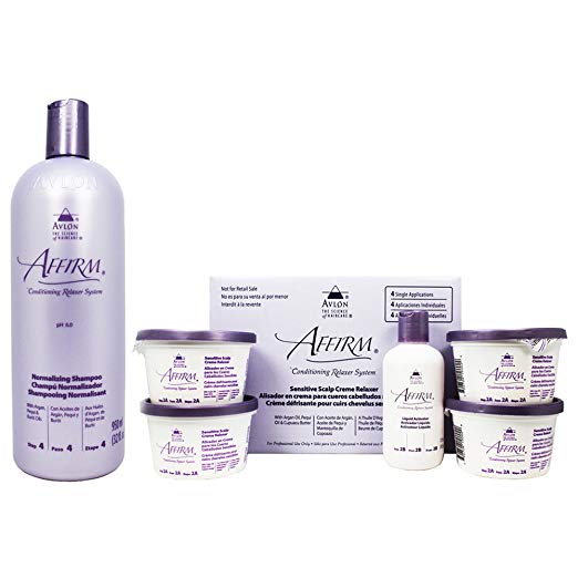 Avlon Affirm Normalizing Shampoo 32oz & Sensitive Scalp Relaxer 4 Kit "Set"