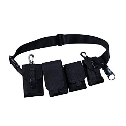 ByTheR Men's Stylish Comfort Techwear Multi Strap Pocket Black Sling Bag