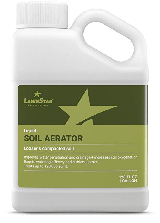 LawnStar Liquid Soil Aerator (1 Gallon) - Loosens & Conditions Compacted Soil - Alternative to Core and Mechanical Aeration - Improves Water Penetration & Drainage   Soil Oxygenation - American Made
