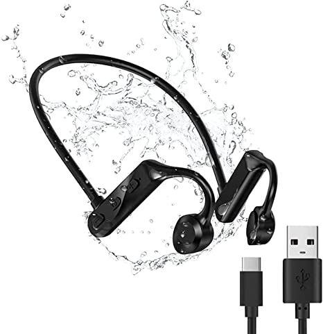 Bone Conduction Headphones,Bluetooth Headphones with Built-in Mic, Open Ear Headphones Sports Wireless Earphones,IPX5 Waterproof Sweatproof for Sports Hiking Walking Cycling