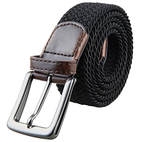 Shanxing Men's Elastic Fabric Stretch Belt Webbing Braided Elasticated Woven Belts