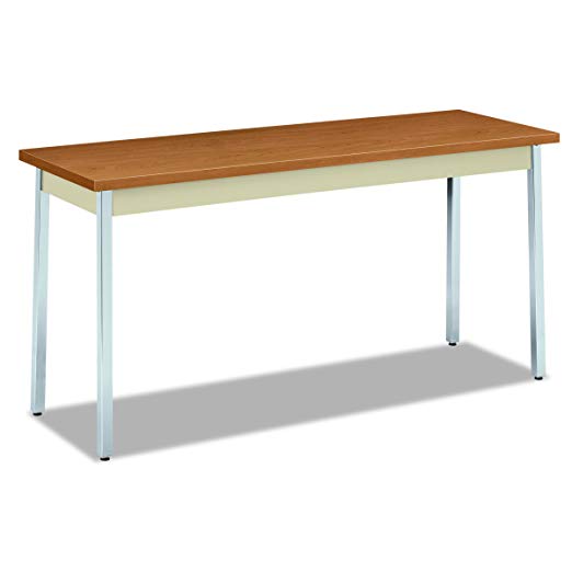 HON Utility Table with Putty and Chrome Leg Finish, 60" x 20", Harvest