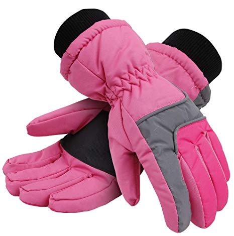 Simplicity Kid's Thinsulate Lined Windproof & Waterproof Snow Ski Gloves