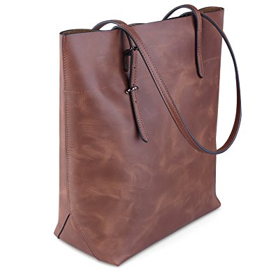 Jack&Chris Women's Leather Work Tote Vintage Handbags Shoulder Bag (Upgraded Version), YSZ112