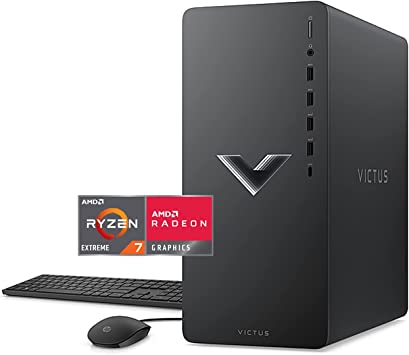 HP Victus Gaming Desktop, AMD Ryzen 7-5700G Processor, Radeon RX 6600XT 8GB Graphics(Outperforms RTX 3060), 64GB RAM, 2TB PCIe SSD, Wi-Fi 6, HDMI, 3X DisplayPort, Win11, Black