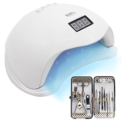 Hausse 48W LED UV Nail Lamp with 3 Timer Setting, Nail Dryer with Automatic Sensor LCD Display Screen (48 2)