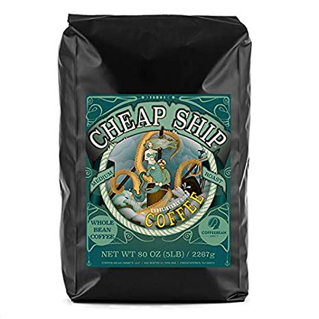 Coffee Bean Direct Cheap Ship™ Medium Roast Blend, Whole Bean Coffee, 5-Pound Bag