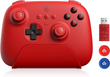 8Bitdo Ultimate Bluetooth Controller with Charging Dock, Bluetooth Controller Wireless Switch Controller for Switch and Windows(Red)