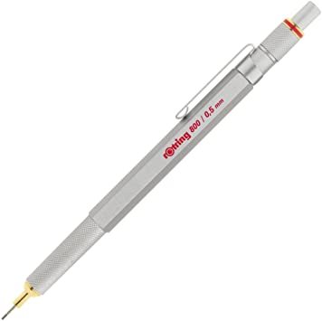 rOtring 800 Retractable Mechanical Pencil, 0.5 mm, Silver Barrel (1904449)