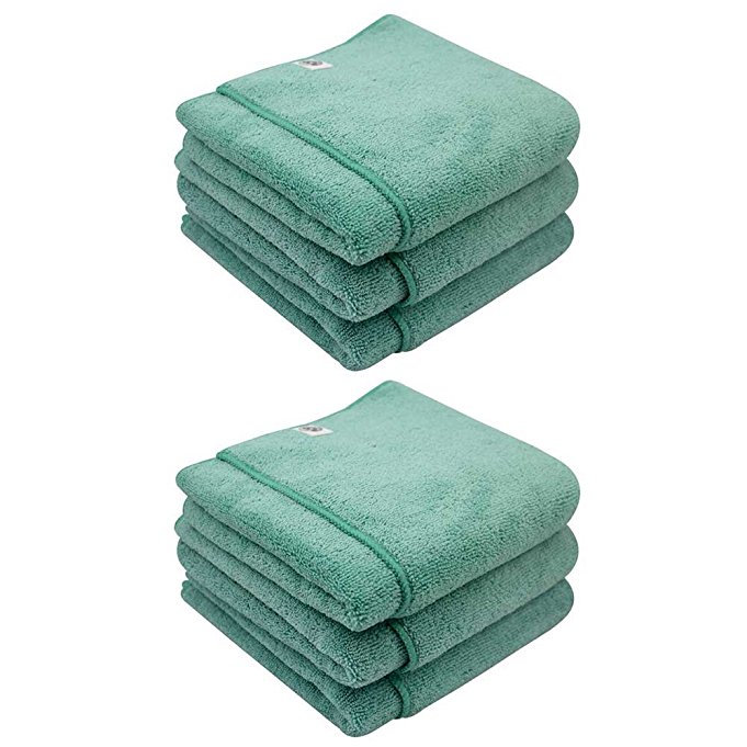 Chemical Guys MIC36406 Workhorse XL Green Professional Grade Microfiber Towel, Exterior (24 in. x 16 in.) (Pack of 6)