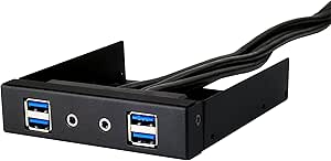 SilverStone Technology SST-FP32B-E - Front Panel 3.5 4X USB 3.0 mit HD Audio, schwarz