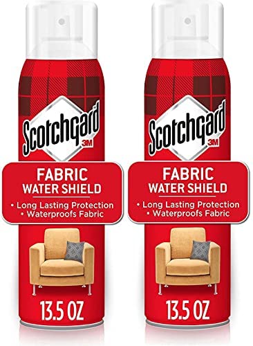 Fabric Water Shield, 13.5 Ounces, Repels Water, Ideal for Couches, Pillows, Furniture, Shoes and More, Long Lasting Protection Two bottle