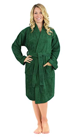 Luxurious Turkish Cotton Kimono Collar Super-Soft Terry Absorbent Bathrobes for Women