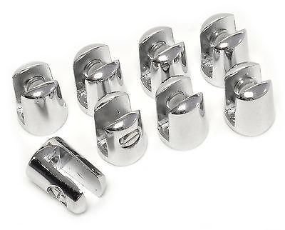 PACK OF 8 Small supports for glass SHELF 4-6mm thick - CHROME plated