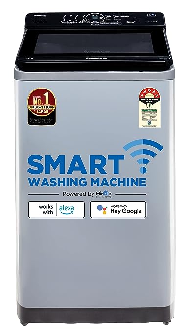 Panasonic 7 Kg Wifi  Fully-Automatic Top Loading Smart Washing Machine (NA-F70A10LRB, Silver, Compatible with Alexa)