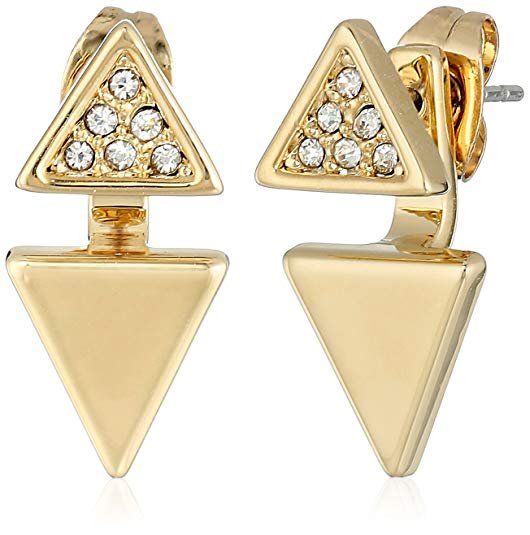 Rebecca Minkoff"Free Bird" Double Triangle Front to Back Earrings