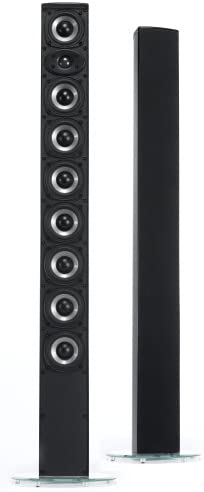 Athena WS-100 Wall-Mountable 3-Way Front/Center Speakers, Pair (Black)