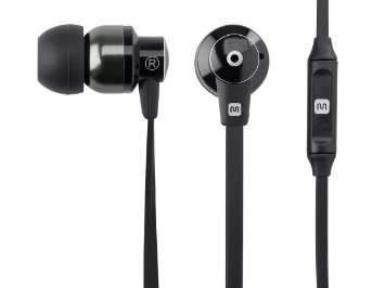 Monoprice Hi-Fi Reflective Sound Technology Earphones w/ Microphone-Black/Carbonite (1)