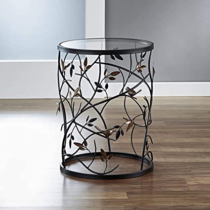 InnerSpace Luxury Products Indoor/Outdoor Large Barrel Table with Leaves (BTGLVS-L)