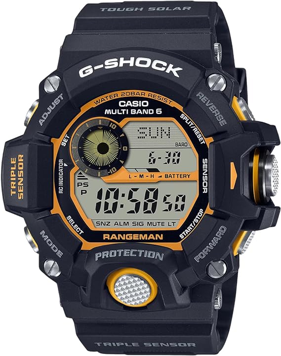 G-Shock GW9400Y-1 Rangeman Atomic Solar Yellow Black