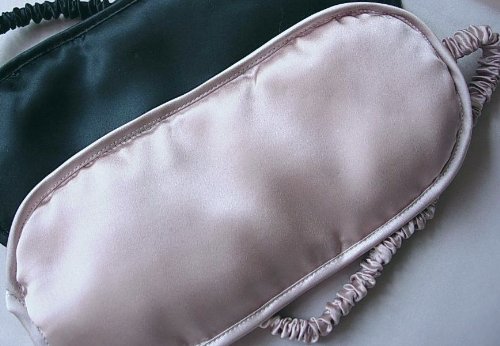 100% Silk Sleep Eye Mask with Silk Floss Filling Pale Pink