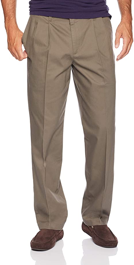 Dockers Men's Classic Fit Signature Khaki Lux Cotton Stretch Pleated Pants