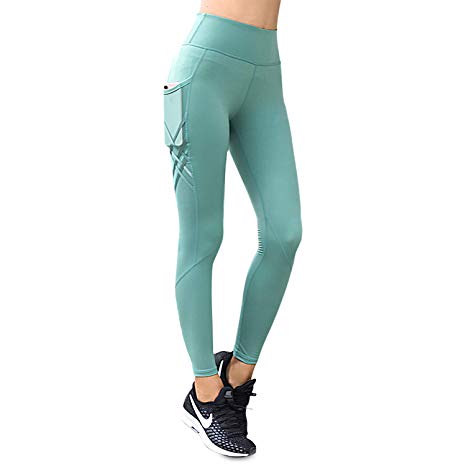 Charaland Womens Yoga Pants High Waisted Workout Leggings-5" Super High Rise Yoga Leggings Tummy Control-Seamless Basic Style