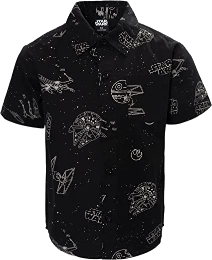 STAR WARS Short Sleeve Button Down Dress Shirt