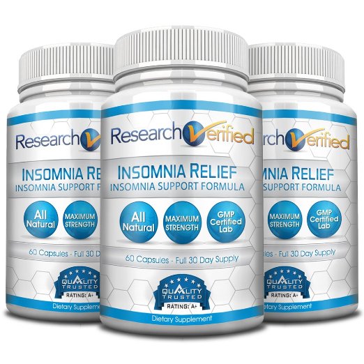Research Verified Insomnia Relief - The Best Insomnia Relief Supplement on the Market - With L-Ornithine Melatonin and Valerian for insomnia relief and sleep quality improvement - 3 Months Supply