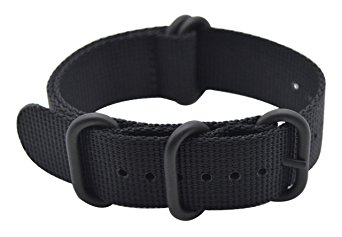 ArtStyle Watch Band with Thick Nylon Material Strap and High-End Black Buckle (Matte Finish)